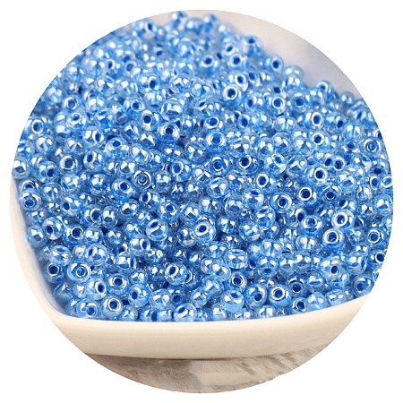 Glass Seed Round Beads SEED-WH0007-01-22-1