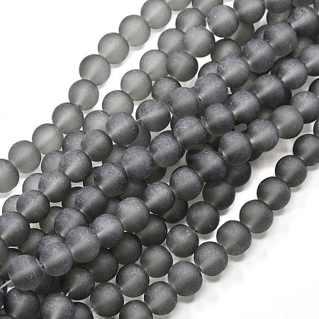 Baking Paint Transparent Glass Beads Strands X-GLAA-S031-12mm-12-1