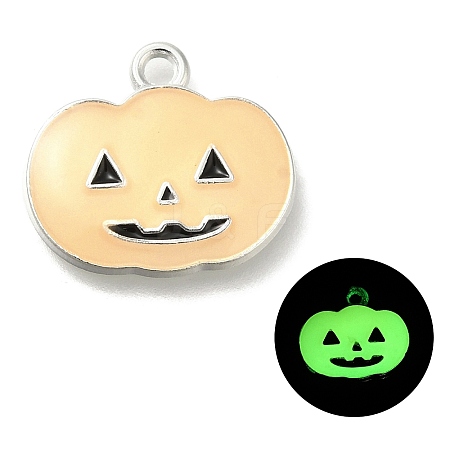 Halloween Theme Luminous  Alloy Enamel Pendants ENAM-D067-01P-02-1