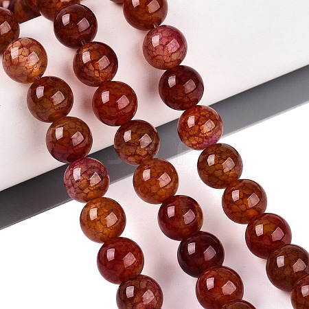Dyed Natural Agate Beads Strands G-Q606-45A-05-1