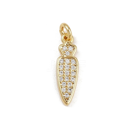 Brass Micro Pave Cubic Zirconia Charms LS-KK-H077-02G-06-1