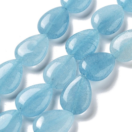 Natural Quartz Imitation Aquamarine Beads Strands G-P528-L09-01-1