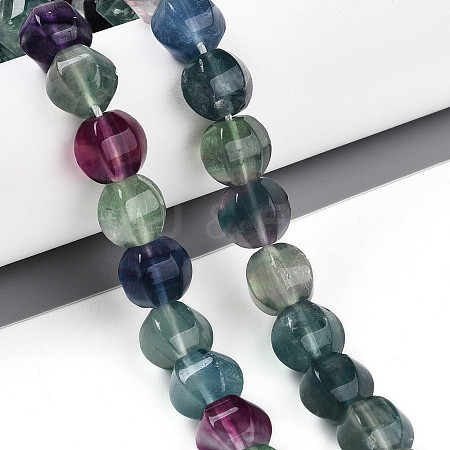 Natural Colorful Fluorite Beads Strands G-T139-55-1