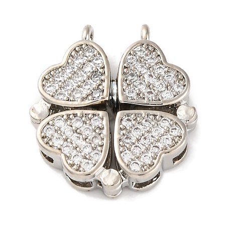 Brass Micro Pave Cubic Zirconia Pendants KK-U039-01P-1