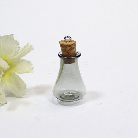 Empty Small Glass Cork Vase Pendants PW-WG72592-16-1