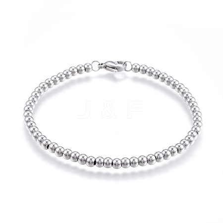 201 Stainless Steel Ball Chain Bracelets X-BJEW-E295-08-1