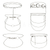 6Pcs 6 Styles Iron Cable Chains Belt Sets HJEW-OC00272-1