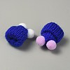Woolen Crochet Mini Hat with Double Pom Pom Ball DIY-WH0032-56B-2