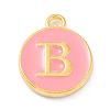 Golden Plated Alloy Enamel Charms X-ENAM-Q437-14B-1