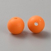 Acrylic Frosted Round Beads FACR-WH0001-06A-18-2