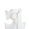 Perfect Design Ring Brass Hoop Earrings EJEW-BB01542-5