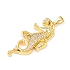 Ocean Brass Micro Pave Cubic Zirconia Pendants LS-KK-K411-04A-G-2