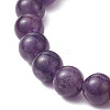 Natural & Synthetic Mixed Gemstone Stretch Bracelets with Angel Charms BJEW-JB11046-6