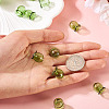 10Pcs Glass Bead Caps for Wind Chimes Making GLAA-BY0001-05C-6