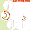 1Pc Colorful Glass Beaded Woven Net Suncatchers AJEW-CY0001-95B-6