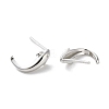 925 Sterling Silver Fish Stud Earrings EJEW-P296-11P-2