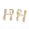 Brass Micro Pave Cubic Zirconia Screw Carabiner Lock Charms KK-I033-01G-H-2