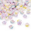 90Pcs 3 Colors Tricolor Opaque Resin Cabochons CRES-TA0001-44-3