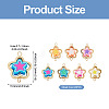 20Pcs Polymer Clay Flower & CCB Frame Links Connector Charms CLAY-TADJ0001-08G-4