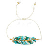 Bohemian Style Leaf Bead Bracelet for Women FW9314-1