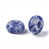 Natural Blue Spot Jasper European Beads X-G-Q503-09-2