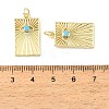 Brass Micro Pave Sky Blue Cubic Zirconia Pendants CU-CBA6938-06G-03-3