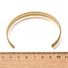 304 Stainless Steel Open Cuff Bangles for Women LS-BJEW-Z083-02G-05-5
