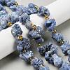 Electroplated Natural Druzy Agate Beads Strands G-G289-02C-1