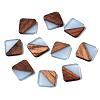 Resin & Walnut Wood Cabochons RESI-S358-A-90F-1