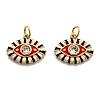 Brass Cubic Zirconia Pendants ZIRC-O044-03D-G-1