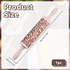 Snowflake Pattern Wood Rolling Pin AJEW-WH0481-657-2