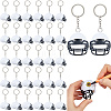 ABS Plastic Helm Keychains KEYC-WH0025-091-1
