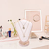 Bust Shaped Wooden Necklace Display Stands NDIS-WH0003-018A-7