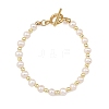 Natural Cultured Freshwater Pearl & Electroplate Non-magnetic Synthetic Hematite Beaded Bracelets for Women BJEW-JB14070-3