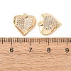 Valentine's Day Brass Micro Pave Clear Cubic Zirconia Charms KK-A304-24I-G-2