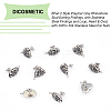 DICOSMETIC 8Pair 2 Style Polymer Clay Rhinestone Stud Earring Findings EJEW-DC0001-15-4