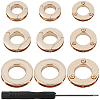 18Pcs 3 Styles Alloy Grommet Eyelet Findings FIND-CL0002-21KCG-1