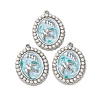 304 Stainless Steel Enamel Pendants STAS-P406-27B-P-1