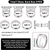 21Pcs 7 Size 201 Stainless Steel Grooved Finger Ring for Women RJEW-DC0001-08-4