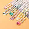 Acrylic Cable Chain Necklaces NJEW-JN03626-2
