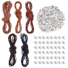 5Pcs 5 Colors Flat Faux Suede Cord LW-CY0001-01-7