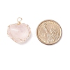 Natural Rose Quartz Pendants PALLOY-JF01659-01-4