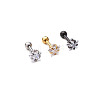 316L Surgical Stainless Steel Clear Cubic Zirconia Star Cartilage Earrings WGC4894-08-5