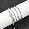 304 Stainless Steel Rope Chain Necklaces NJEW-Z084-02P-02-3