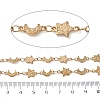 Hammered 304 Stainless Steel Moon & Star Link Chains SA-CBA21A8-01G-01-2
