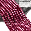 Eco-Friendly Dyed Glass Pearl Round Beads Strands HY-A008-6mm-RB058-3