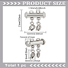 1PC 304 Stainless Steel Slide Lock Clasps FIND-LP0003-49B-2