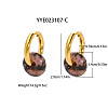 French Vintage Natural Agate Hoop Earrings AC0177-4-6