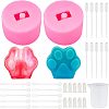 Footprint DIY Straw Topper Silicone Molds Decoration Kit DIY-FG0001-64-1