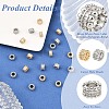 10Pcs 2 Colors Brass Micro Pave Cubic Zirconia European Beads KK-YW0004-30-5